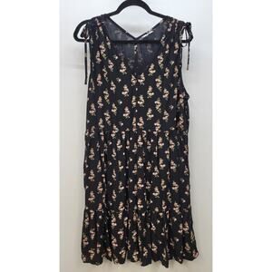 susana monaco flared v-wire tank dress Stretch Linen V-Wire Dress